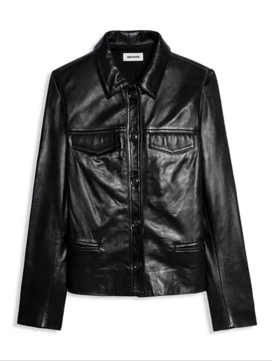 Zadig & Voltaire Jackets & Blazers - Zadig & Voltaire Liam Lamb Leather  Button Up Jacket Nwt Size Small